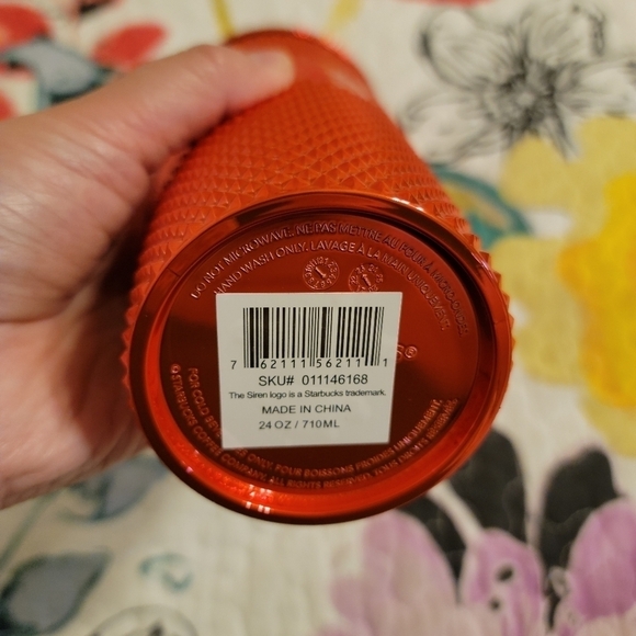 NWT Starbucks 2023 Holiday Red Chrome Studded Tumbler Cup - Picture 4 of 6